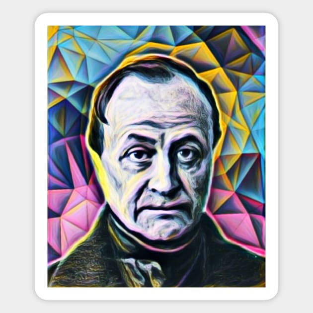 Auguste Comte Portrait | Auguste Comte Artwork 10 Magnet by JustLit